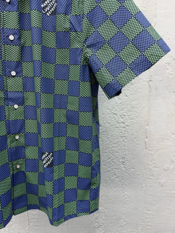 LOUIS VUITTON green checkered short-sleeved shirt - 图片 9