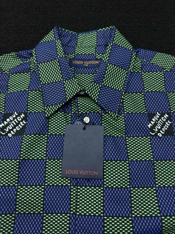 LOUIS VUITTON green checkered short-sleeved shirt - 图片 10