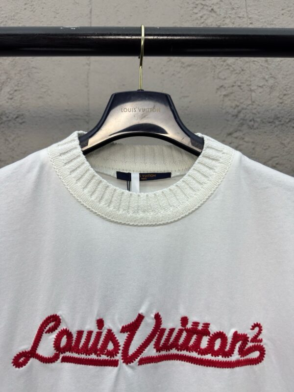 LOUIS VUITTON letter-embroidered ribbed short-sleeved - 图片 6