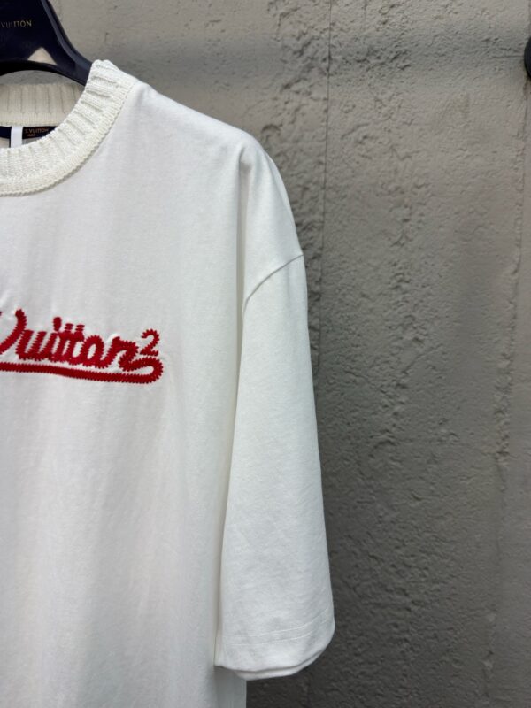 LOUIS VUITTON letter-embroidered ribbed short-sleeved - 图片 7