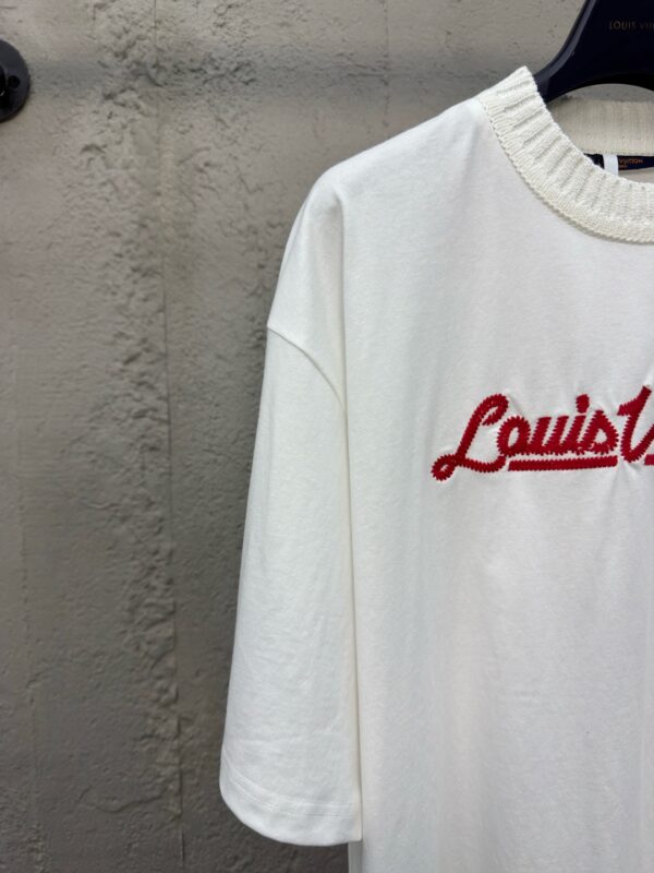 LOUIS VUITTON letter-embroidered ribbed short-sleeved - 图片 5