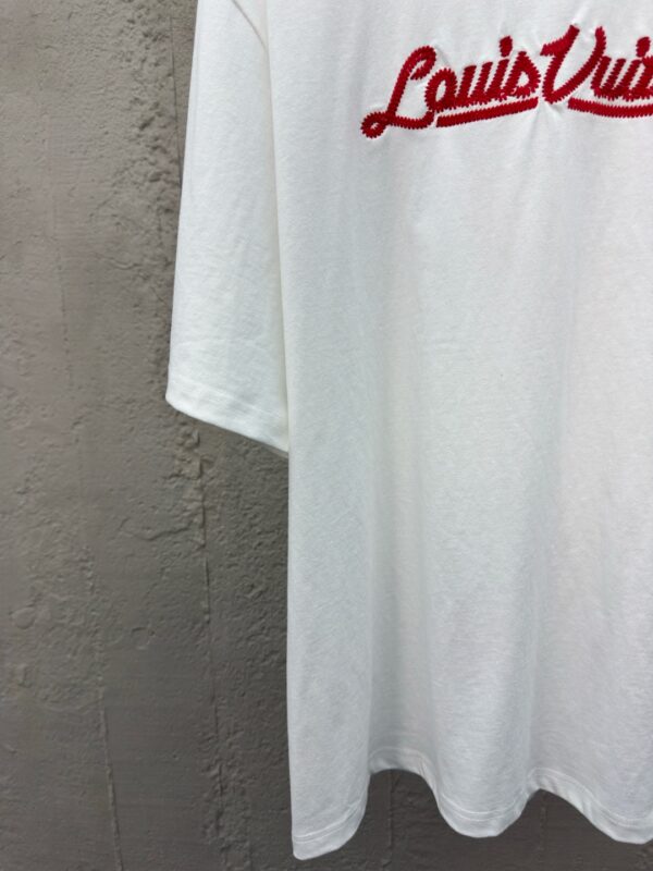 LOUIS VUITTON letter-embroidered ribbed short-sleeved - 图片 8