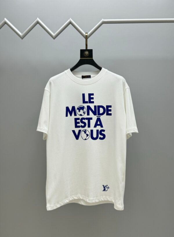 LV Earth Flocked Short Sleeve T-Shirt - 图片 9