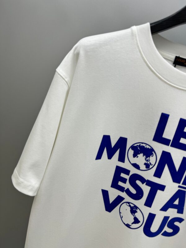 LV Earth Flocked Short Sleeve T-Shirt - 图片 4