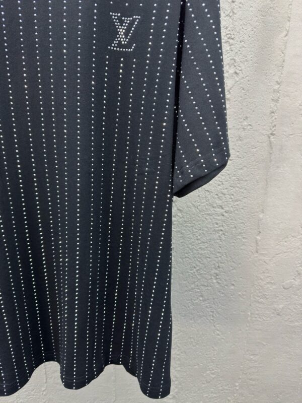 LOUIS VUITTON THIN STRIPES WITH DIAMOND LETTERING SHORT SLEEVES - 图片 5