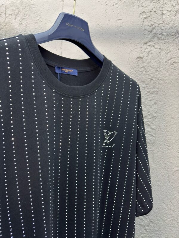 LOUIS VUITTON THIN STRIPES WITH DIAMOND LETTERING SHORT SLEEVES - 图片 4