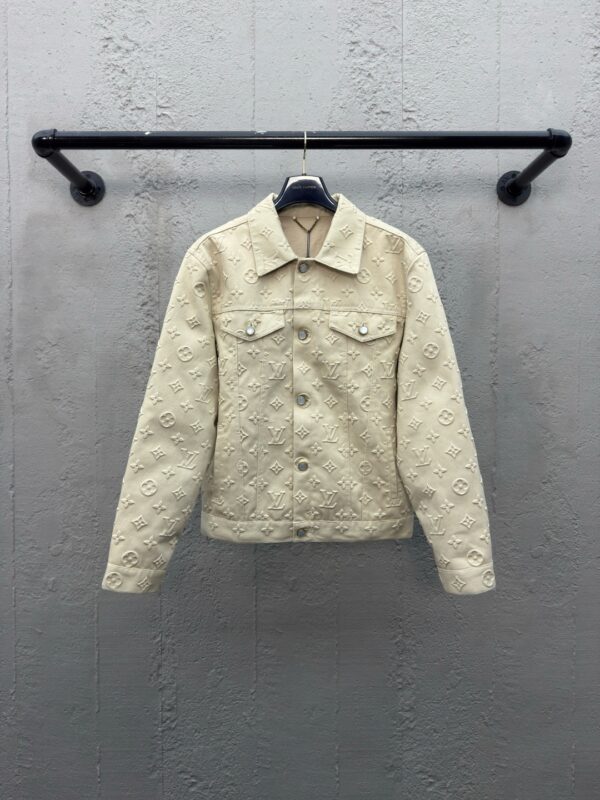 LOUIS VUITTON ALL-OVER EMBOSSED DENIM JACKET