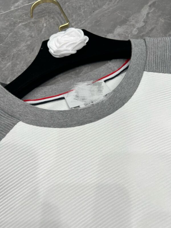 TB23SS Water Ripple Color Contrast Short Sleeve Real Shot - 图片 8